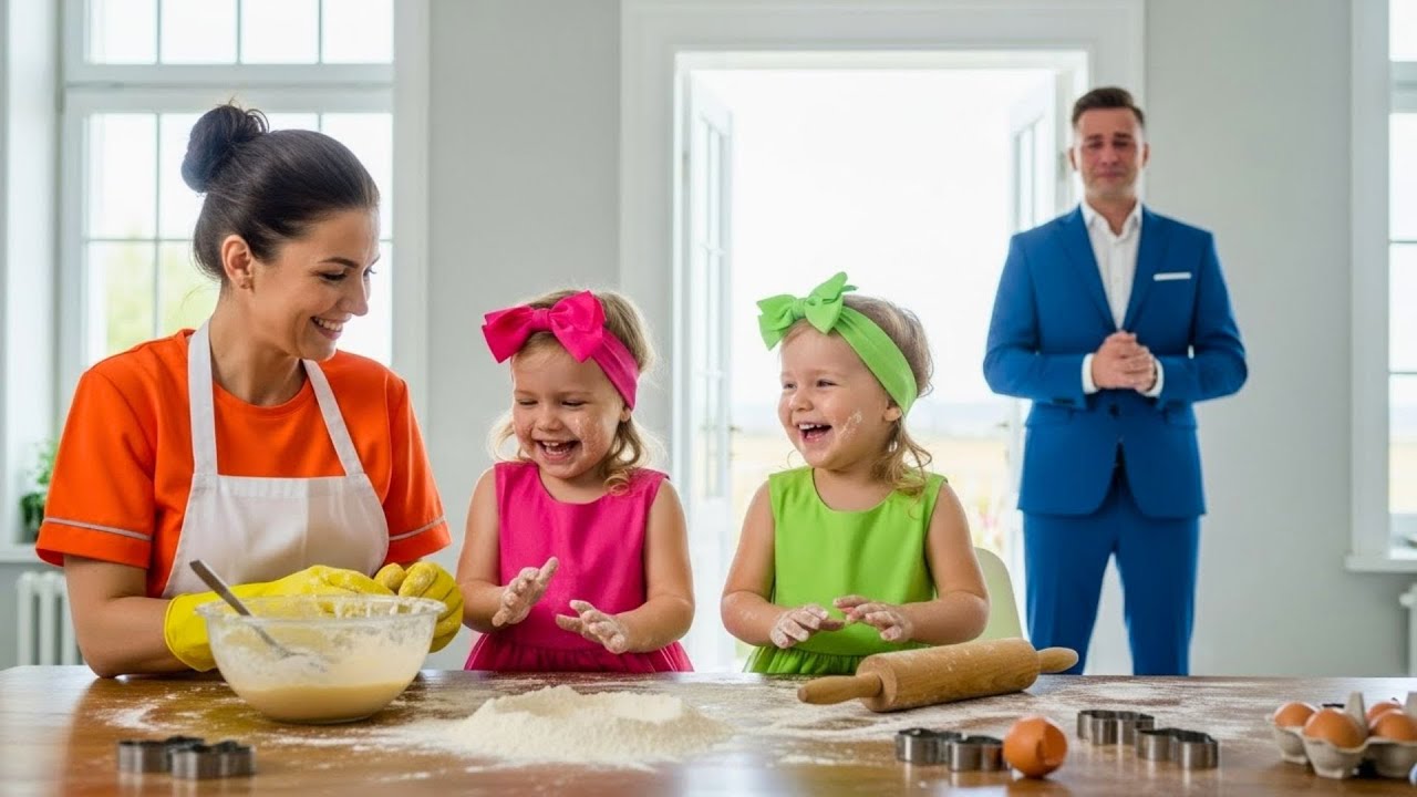 „Milioner zobaczył tę scenę… i zapłakał, patrząc na sprzątaczkę z bliźniaczkami”