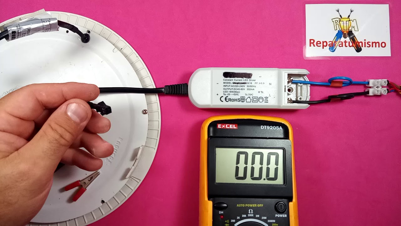 DRIVER DE LAMPARA LED, MIDAMOS A QUE VOLTAJE TRABAJA 40 a 60 v YouTube