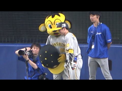 トラッキーとのツンデレな接し方が100点満点すぎる近本 (2023/05/17)