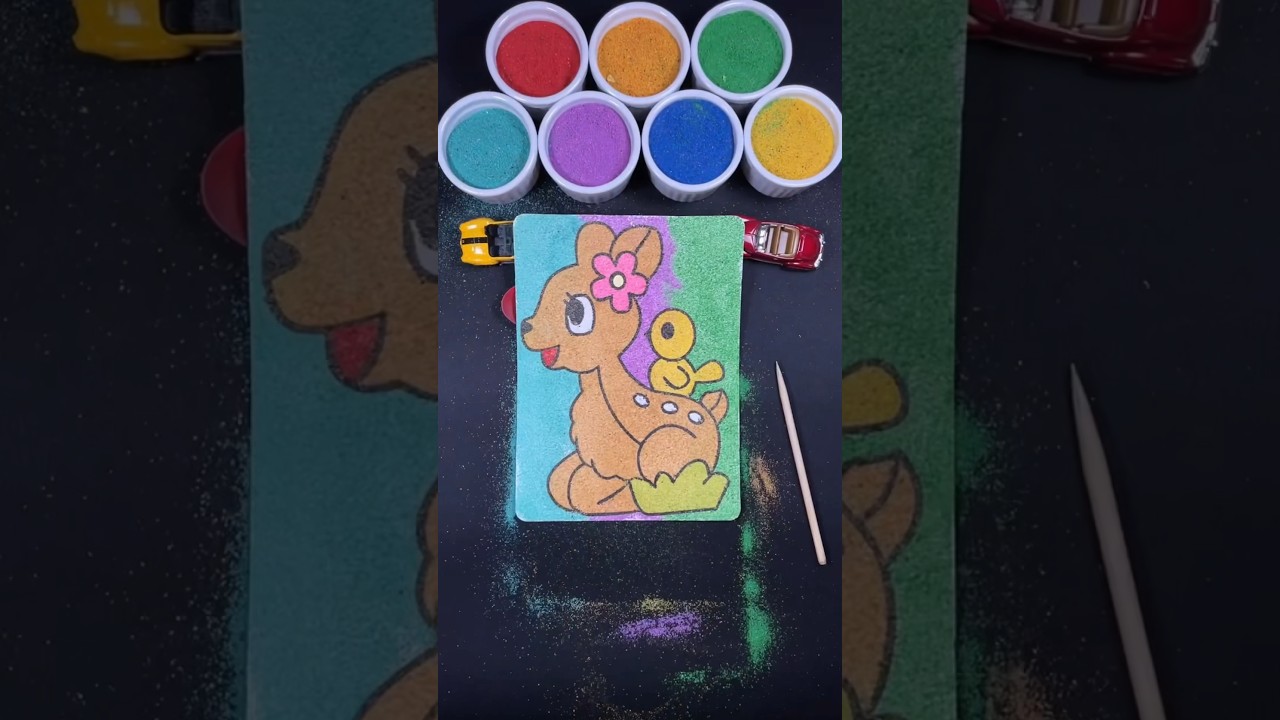 LITTLE DEER SAND PAINTING 