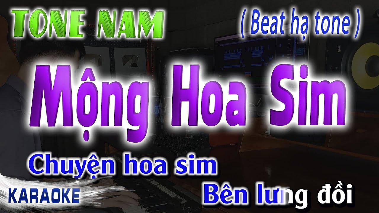 Karaoke Tone Nam | Mộng Hoa Sim | Hót Tiktok