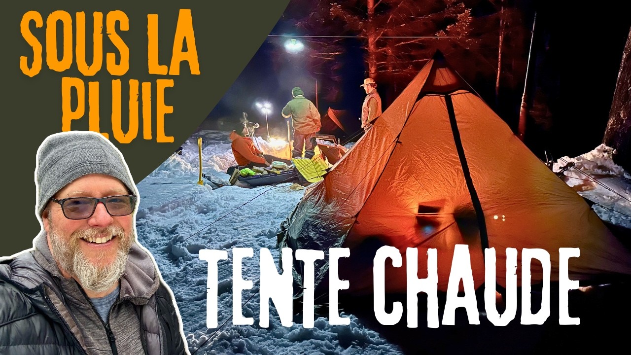 Week-end en TENTE CHAUDE dans les Laurentides… avec quelques IMPRÉVUES #campinghiver