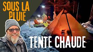 Week-end en TENTE CHAUDE dans les Laurentides… avec quelques IMPRÉVUES #campinghiver