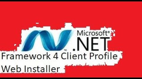 Microsoft .NET Framework 4 Client Profile Web Installer