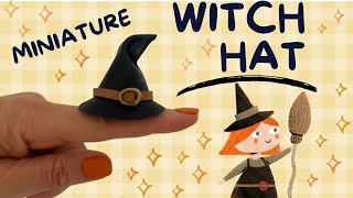 🧙 Mini Witch Hat 🧙 Step-by-Step Miniature Tutorial! EASY Halloween Craft DIY #witch #hat #halloween
