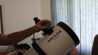 Install 3d printed Bracket to mount Quikfinder sight on Meade LXD75 8" Telescope