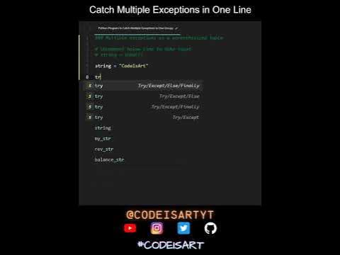 Catch Multiple Exceptions in One Line in Python | Python Examples ...