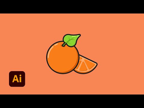 Drawing an Orange (Adobe Illustrator CC Speed Vector Art)