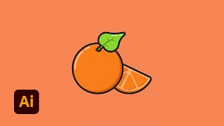 Drawing an Orange (Adobe Illustrator CC Speed Vector Art)