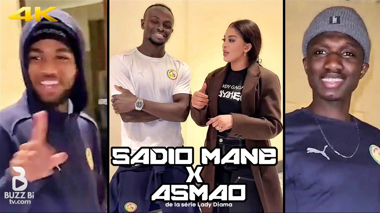 Asmao avec les lions du Sénégal, Sadio Mane, Ismaila Sarr, Ibrahima Mbaye, Lamine Camara 