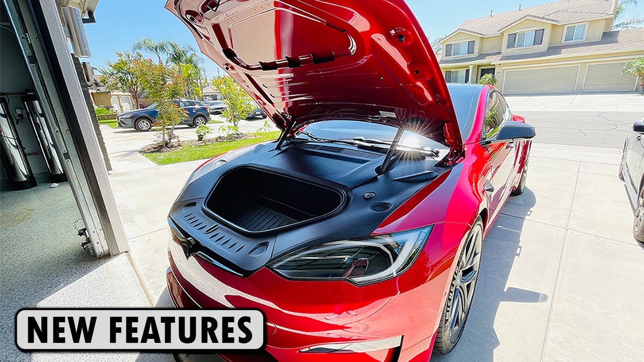 New Tesla Model S with Upgraded Features Power Frunk with First Ever