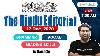 7:00 AM - The Hindu Editorial Analysis by Harsh Sir | 17 December 2020 | The Hindu Analysis