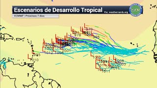 Nueva Onda Tropical podría acercarse hacia el Caribe; Alta presión se fortalece