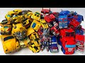 Full transformers yellow  red robot tobot car leader optimus prime  bumblebee revenge animation