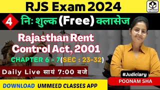 Rajasthan Rent Control Act | Chapter 06 - 07 | RJS 2024 || By Poonam Sha #RJS #APO #law #judiciary