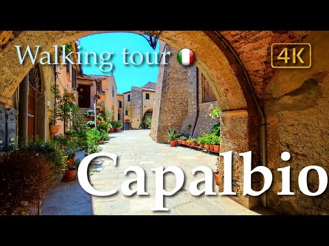 Capalbio (Tuscany), Italy【Walking Tour】History in Subtitles - 4K