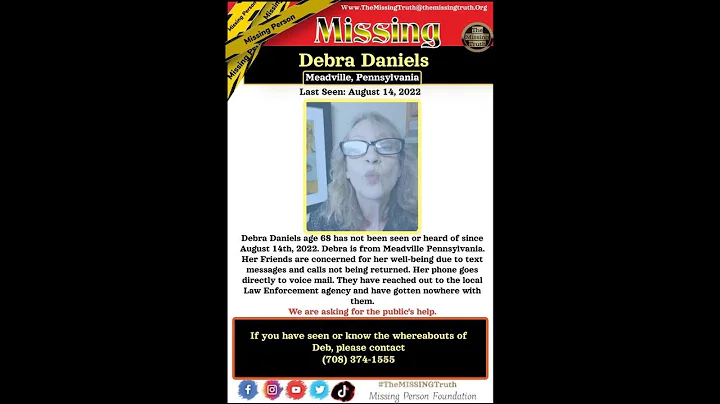 68 YEAR OLD DEBRA DANIELS IS MISSING FROM MEADVILL...