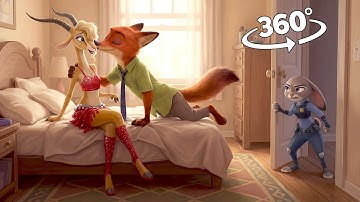 360°– Nick Wilde Caught Cheating with Judy Hopps! | VR 8K