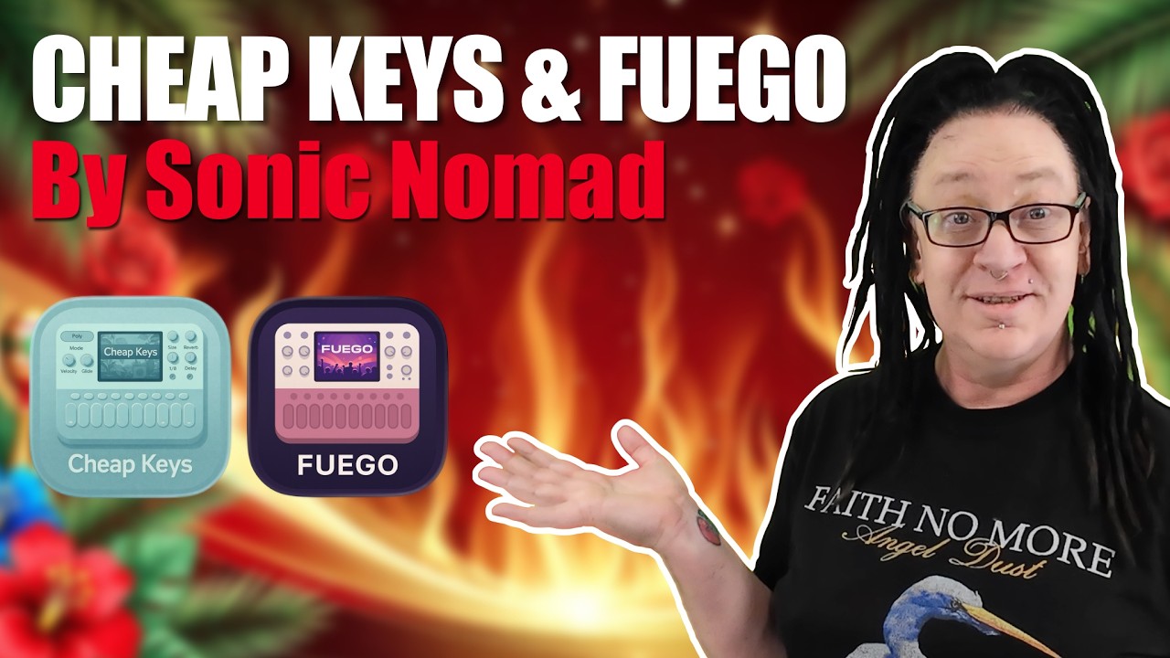 Cheap Keys (Retro Synth) & Fuego (Latin Music Instrument) by Sonic Nomad on iPad