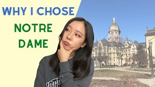 why I chose notre dame + pros and cons