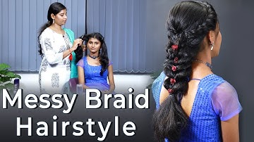 Easy Messy Braid Hairstyle | Bridal Hairstyle Tutorial