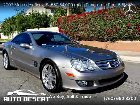 07 Mercedes Benz Sl550 54 000 Miles Panoramic Roof Auto Desert Youtube