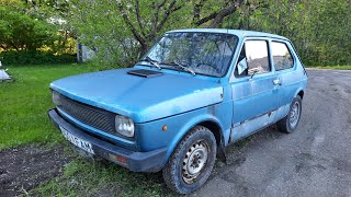 Starting Fiat 127 1979a after 16 years of sitting + driving and exhaust sound