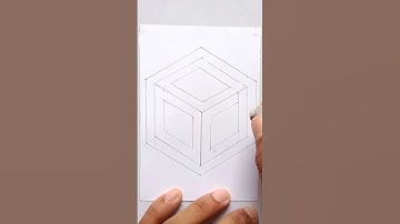 #3d #geometric #hexagon #illusion #drawing #shorts #tutorial #new #video #viral #art #youtubeshorts