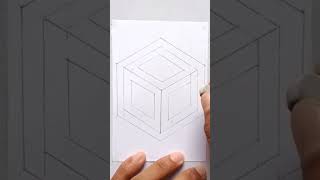 #3d #geometric #hexagon #illusion #drawing #shorts #tutorial #new #video #viral #art #youtubeshorts