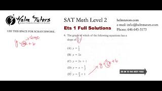 SAT Math Level 2 (Real Test 1) - Problem 4