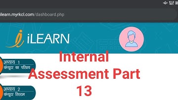 Internal Assessment Part 13 Computer basic tally excel RSCIT