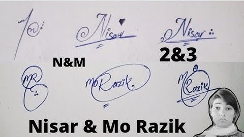 Nisar & Mo Razik signatures#easy  style#name  signature with arooj
