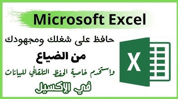 الحفظ التلقائي للبيانات على الإكسيل - auto save in excel