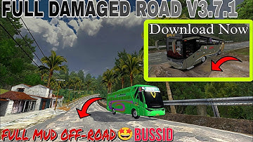 How to add Broken road & Realistic Mud off-road in #bussid