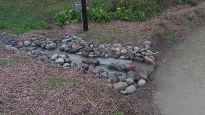 Permaculture Project Swales and Spillway in the Rain