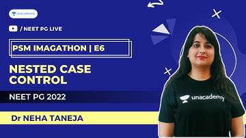 PSM Imagethon | NEETPG 2022 | Nested Case Control | Dr Neha Taneja