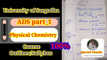 Physical Chemistry ADS Part-1 full course explain Accoding Sargodha university #physical_chemistry