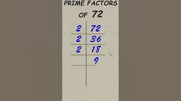 Prime factor of 72 / Prime factorisation / #publicmaths #shorts #primefactor