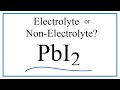 Solubility and Electrolyte Properties of PbI2