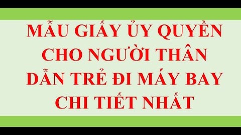 Mẫu giấy ủy quyền word