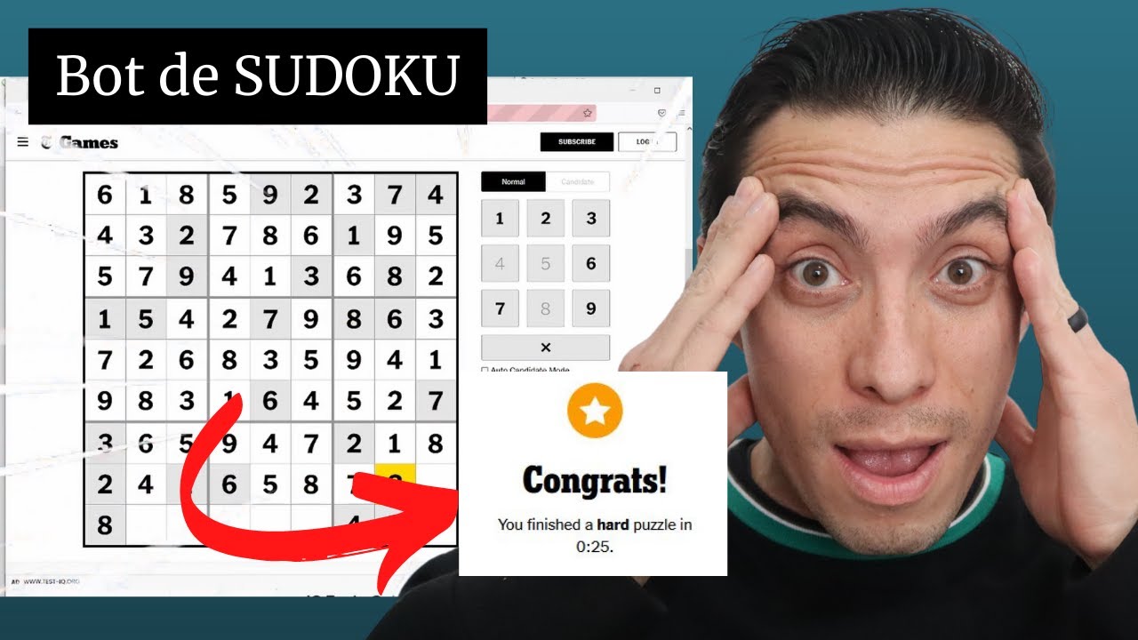 Hice Un BOT Que Resuelve SUDOKU De Internet Con Python YouTube