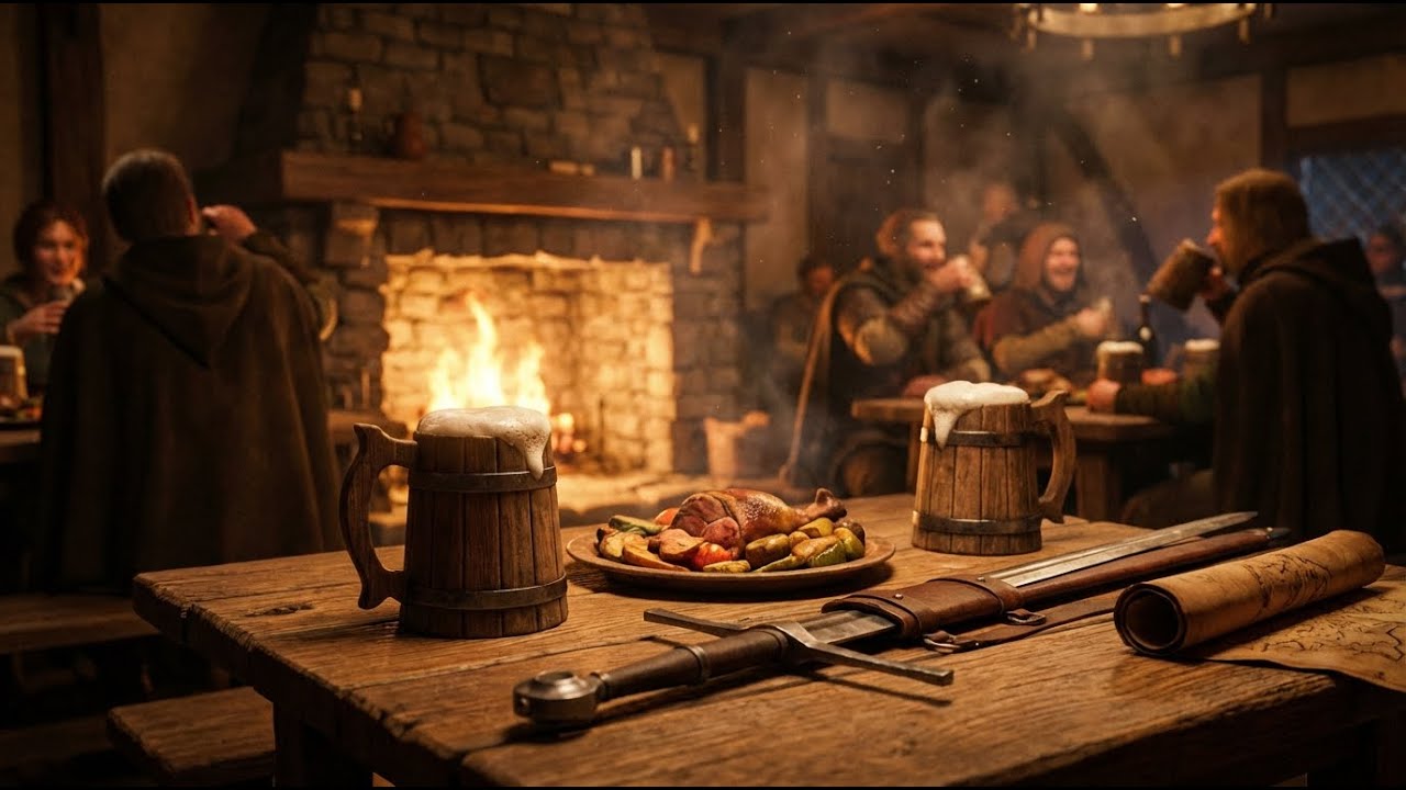 THE HUNTER'S TAVERN 🍺 Medieval Folk Music for Rest & Tales