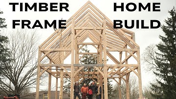Building Our Timber Frame Home - Raising Day 2!