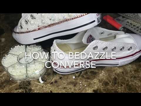 bedazzled converse for wedding