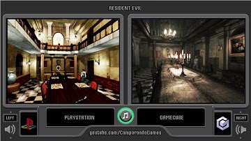 Resident Evil (Playstation vs GameCube) Side by Side Comparison