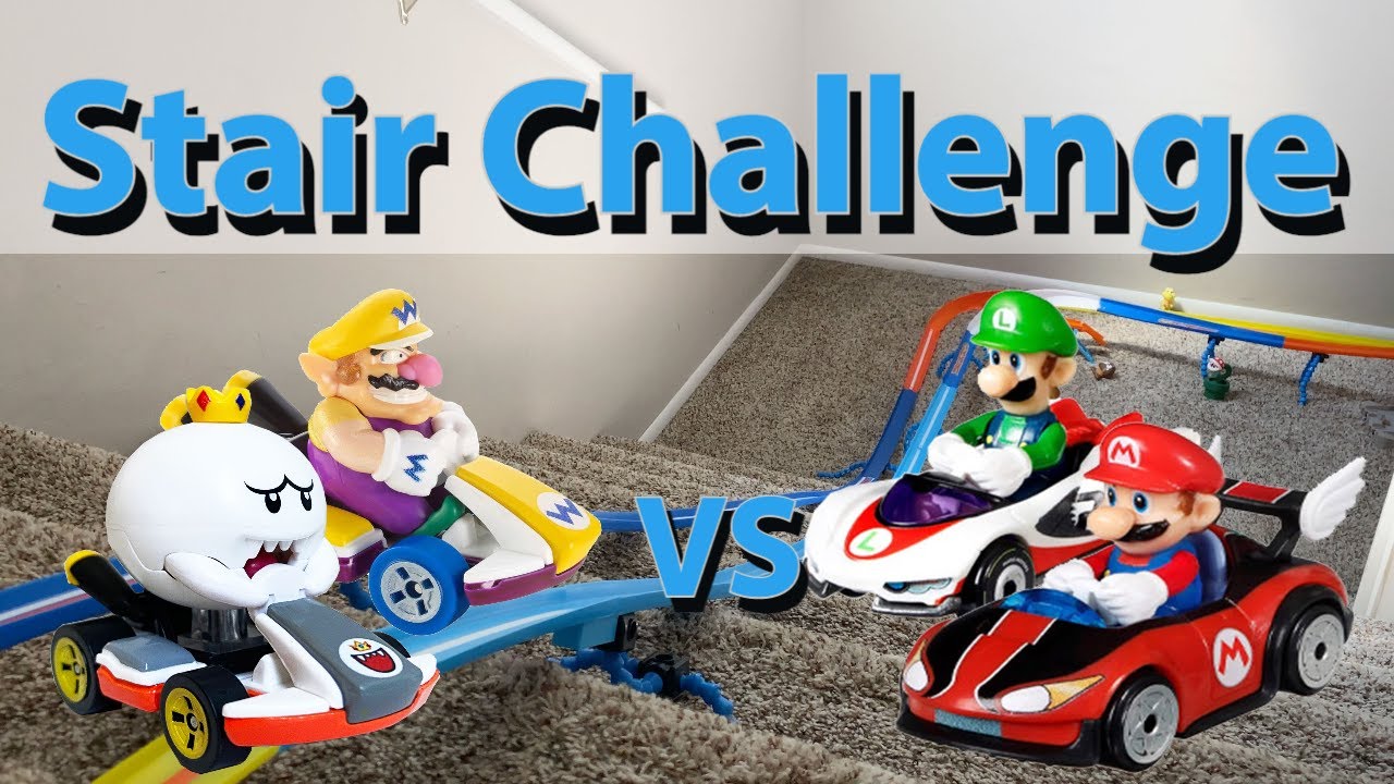 Stair Challenge Mario Kart Hot Wheels YouTube