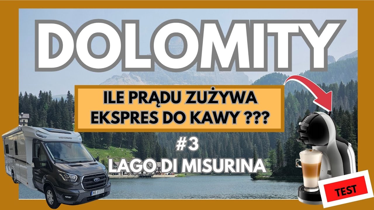 🇵🇱➡️🇮🇹 Lago di Misurina i test ekspresu w kamperze! #☕⚡Kamperem do Dolomitów!  #3🚐