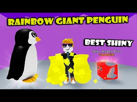 Getting New Rainbow Giant Penguin Full Best Shiny Magma Boss Pets In Boxing Simulator Roblox Youtube - penguin with machine gun roblox