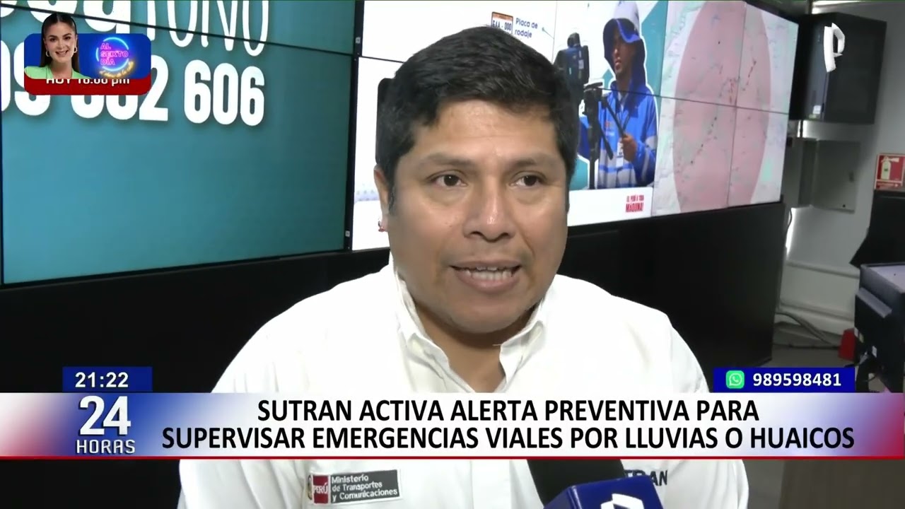 Sutran reporta ocho vías nacionales con tránsito restringido por lluvias y deslizamientos