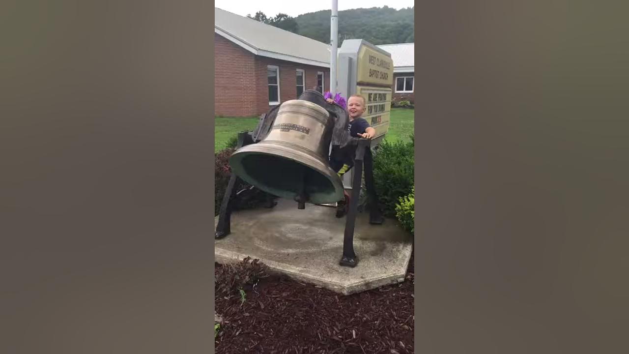 Ringing the church bell with Grandpa!